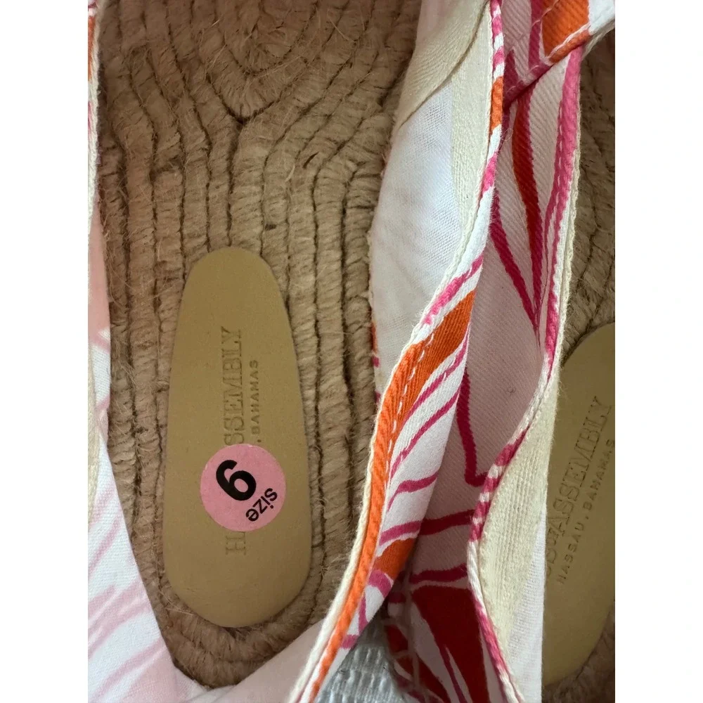 Women's Haus Of Assembly Espadrille Slip On‎ Shoes Size 9 Orange Pink Barbiecore